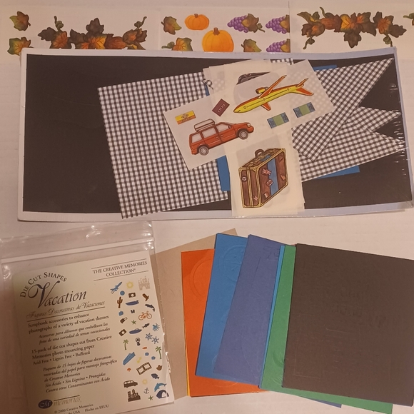 Cherished Memories Scrapbook with Travel Themed cut-outs 12x12 page protector - Picture 3 of 6